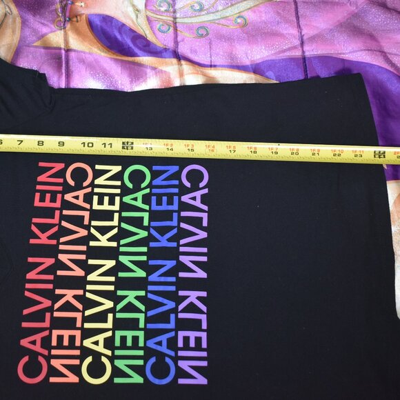 Calvin Klein Performance Stretch Womens LGBTQ Pride Logo T-shirt Small / Medium - Picture 8 of 10